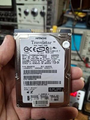 Hitachi 40GB IDE ATA 4200RPM 2.5 in. Laptop Hard Drive IC25N040ATMR04-0 - Image 1 of 2
