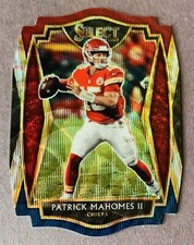 Patrick Mahomes 2020 Panini Select #130 Red White & Blue Wave Prizm Die Cut