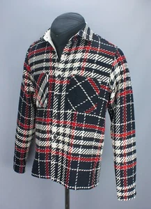 Wax London Mens Whiting Plaid Overshirt Button Thick Chunky Weave Heavyweight XS - Picture 1 of 24