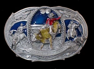 CHAMPIONSHIP RODEO BELT BUCKLE SCENE SISKIYOU PEWTER NEW - Picture 1 of 2