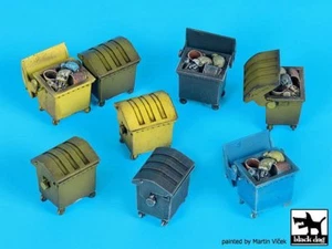 Contenitori rifiuti di plastica per cane nero 1/72 selezionati #2 sul marciapiede (8 pz 2 tipo) D72043 - Foto 1 di 1