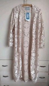 Silverado Western Duster Cardigan Lace Cream S Costal Cowgirl Southwestern New - Picture 1 of 6