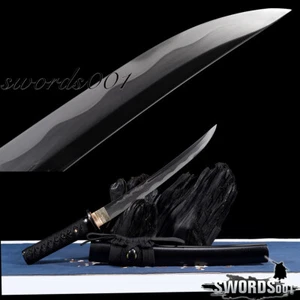 20'' Tanto L6 Steel Clay Tempered Sword Mini Katana Osoraku-zukuri Horimono - Picture 1 of 15