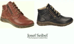 Josef Seibel Shoes Waterproof Topdry Tex Leather Lace Up Zip On Boots Conny 52 - Picture 1 of 14