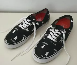 SS14 Supreme Vans Playboy Authentic Pro EUR 43 UK 9 US 10 trainers black Vintage - Foto 1 di 11