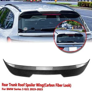 Carbon Fiber Look Rear Trunk Roof Spoiler Wing For BMW 3 Series G21 2019-23 2022 - Picture 1 of 13