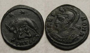 Constantine 330 AD Rare ancient Roman coin VRBS ROMA she-wolf MARK Romulus Remus - Picture 1 of 8