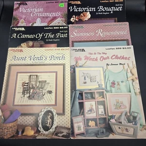 Lote De 6 Folletos Patrón Punto De Cruz Temas Victorianos Adornos Patchwork De Colección - Imagen 1 de 16