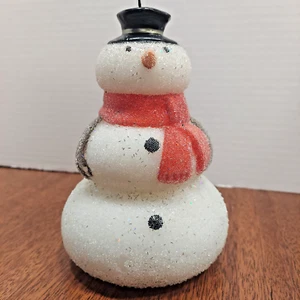 VTG "Pottery Barn Outlet" Large 3-Tiered Snowman Candle - Picture 1 of 11