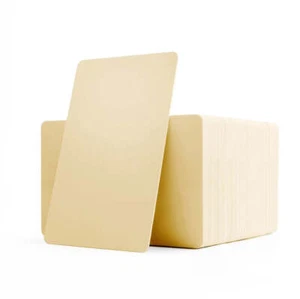 PVC CR80 Cream Coloured Cards With Solid Core Coloured Edges - 1 - 100 - Picture 1 of 2