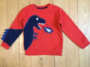 Boys Dinosaur Sweatshirt 7 Excellent Condition - Picture 1 of 4