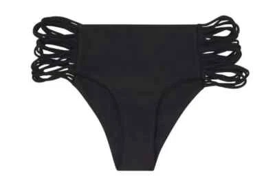 MIKOH L1957 Swimwear Velzyland Bikini Bottom Night Black Women’s Size L - Изображение 1 из 3