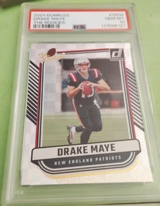 2024 Drake Maye Donruss The Rookies #TR39 PSA 10 GEM MINT LOOK!! RISS AUF PLATTE - Bild 1 von 2