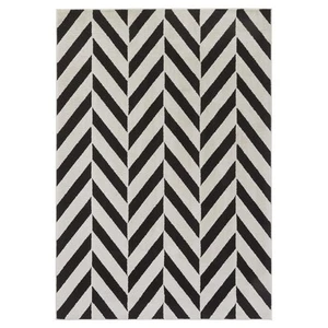 Lavin Rugs T9024 Optika 2' x 3' Chevron Rug, Cream Black/White - T9024-0203 - Picture 1 of 1