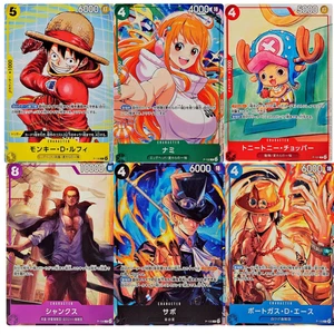 6 Karten Luffy Nami Ace Sabo Shanks P-101 P-1 Japanisch ONE PIECE Card Promo NM - Bild 1 von 8