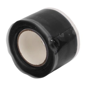 (Black)2pcs Silicone Grip Tapes Self Fusing Flexible Tape Portable Double Sided - Picture 1 of 12
