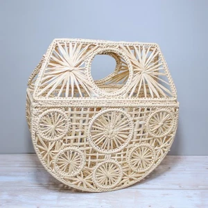 11.5" GOOD HART Matilda Jane STRAW BAG PURSE Cape Charles Handbag Beach Neutral - Picture 1 of 6