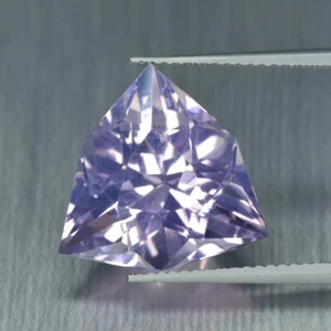 10,54 kt individueller ausgefallener Trillion-Schliff _ toller Look natürlicher Lavendel-Amethyst _ Brasilien - Bild 1 von 1