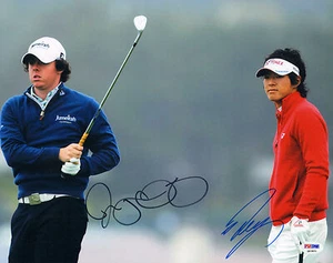 RORY MCILROY FOTO FIRMATA AUTO'D 11X14 PSA/DNA COA US PGA CHAMP RYO ISHIKAWA A - Foto 1 di 1