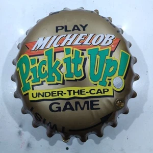 VTG Beer Advertising Display Michelob Inflatable Bottle Cap 1996 15" Golf Game  - Picture 1 of 8
