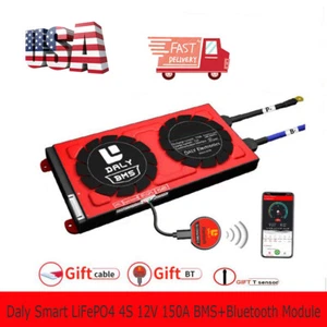Daly Smart Lifepo4 4S 12V 150A BMS Common Port With Balance Bluetooth Module - Picture 1 of 19