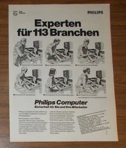 Seltene Werbung PHILIPS Computer - Experten für 113 Branchen 1980 - Picture 1 of 1