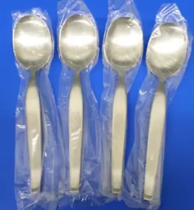 4 - Noritake FANTASY Satin 18-8 Stainless Japan Flatware 5 7/8" TEASPOONS - New! - Picture 1 of 8
