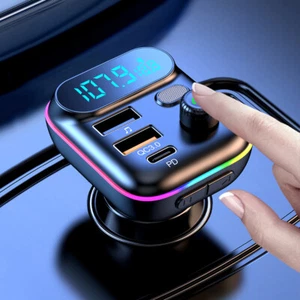 Bluetooth 5.0 Radio Car Kit Wireless FM Transmitter Dual USB Charger MP3 Player - Picture 1 of 12