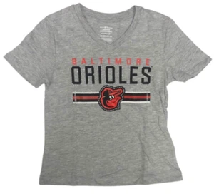 Baltimore Orioles Girl's Sparkle V-Neck T-Shirt M 7/8 - Picture 1 of 2