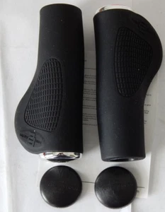 Form Factor Grips 1 " Black with chrome and black ends Ergonomic new - Foto 1 di 1