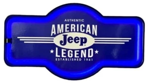 Jeep Authentic American Legend 17" Led Neon Light Wall Mancave Decoration Sign - Picture 1 of 4