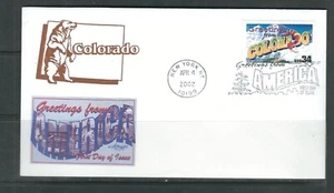 Us SC # 3566 Greetings From America - Colorado - FDC . Artmaster Cachet - Picture 1 of 1