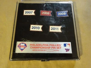 Philadelphia Phillies Championship Pin Set Banners 2007, 2008, 2009, 2010, 2012 - Picture 1 of 10