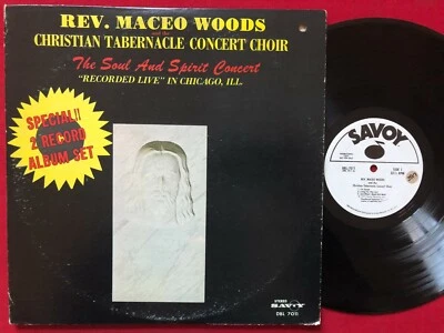 REV MACEO WOODS ~ SOUL AND SPIRIT CONCERT 2 LP PROMO ~ BLACK GOSPEL SOUL SAVOY - Image 1 of 4