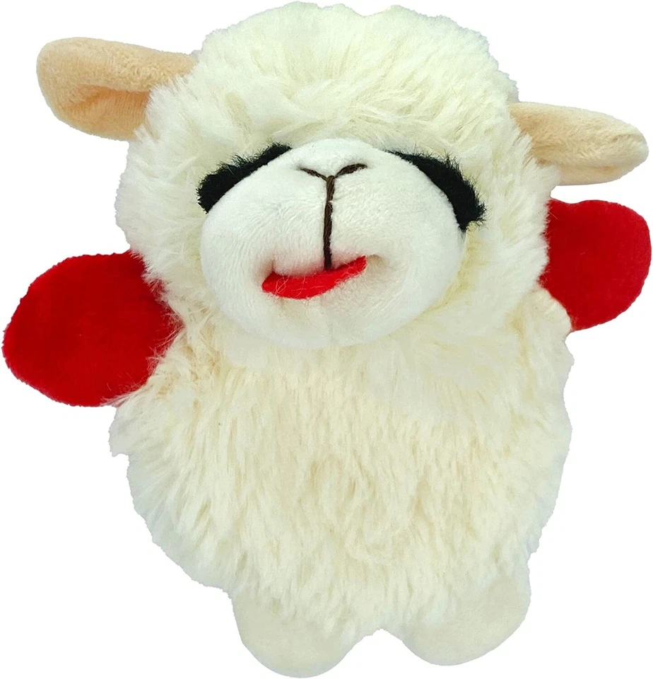 Multipet Lambchop Mini Crinkle XS Small 5" Lamb Chop Dog Toy Cute Fluffy Squeak - Image 1 of 1