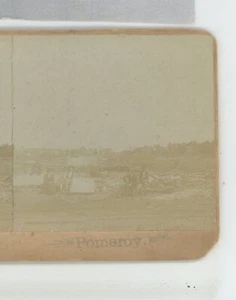 Tornado Ruins Pomeroy Iowa IA Stereoview c1893 - Picture 1 of 3