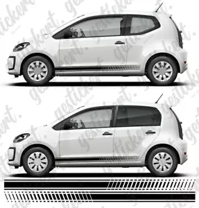 2x tiras adecuadas para VW Up pegatinas Sticker Decal Stripe Tuning lado del coche - Imagen 1 de 1
