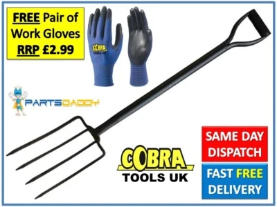Heavy Duty Stainless Carbon Steel Garden Digging Fork Handle Farmer UK NEW 25-55 - Image 1 of 4