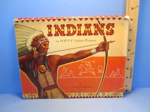 POPUP book INDIANS IN ACTION PICTURES by E. JOSEPH DREANY Maxton Publishers 1951 - Imagen 1 de 11