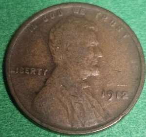 Monedas de 1 centavo Lincoln Wheat 1912 de Estados Unidos - Imagen 1 de 2