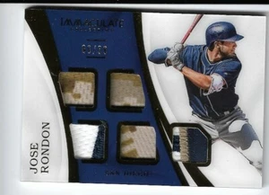 2017 Panini Immaculate 5-Relic #IM-JR Jose Rondon #'d 66/99 San Diego Padres - Foto 1 di 1