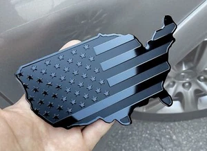 MULL EE. UU. Mapa Bandera Negra Emblema Guardabarros Automático para Coches Camiones Laptop Pared (Negro... - Imagen 1 de 5