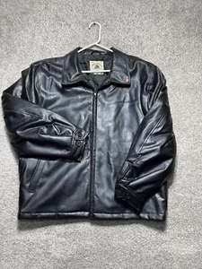 Steve & Barry's Men's Large Black Bomber Moto Full Zip - Picture 1 of 17