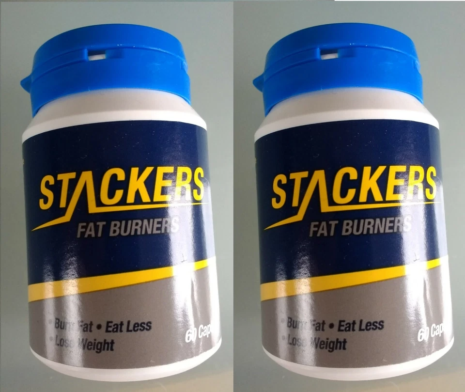 STACKERS Slimming Capsules TWO Tubs Fat Burners Gym Cardio Toning Weight Loss - Image 1 of 3