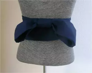 Japanische Baumwolle OBI Schärpengürtel Kimono Yukata Hochzeit marineblau 4"" B x 110"" L - Bild 1 von 3