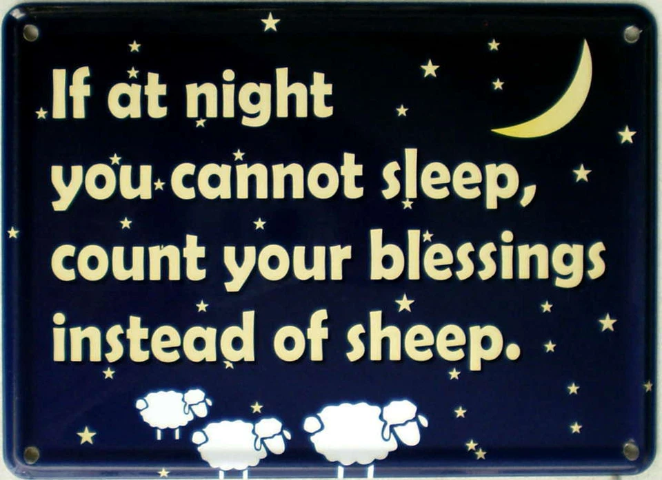 Mini-Blechschild If at night you cannot sleep..., 11 x 8 cm - Bild 1 von 1