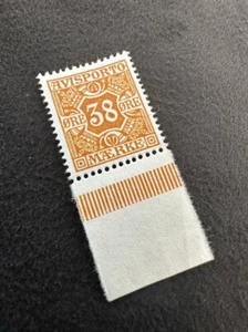 DENMARK 1914 38o ORANGE NEWSPAPER Margin MNH Reproduction Stamp sv - Picture 1 of 2