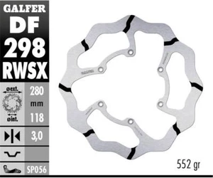 Galfer Disco Freno Ant WAVE FIXED GROOVED OVERSIZE 280x3mm FANTIC XE 250 2T 2020 - Imagen 1 de 1