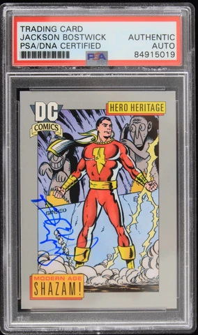 1991 Jackson Bostwick Silver Age Shazam! Signed #15 Card (PSA/DNA Slabbed) Cover