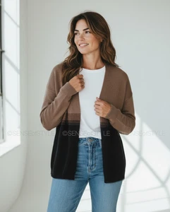 Brunello Cucinelli Women Cashmere Cardigan Sweater Top Brown Monili Size XXS - Picture 1 of 11